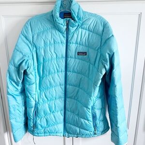 Patagonia Women's Large (L) Hi Loft Down Puff Jacket Blue Ultra Light Lofty Warm
